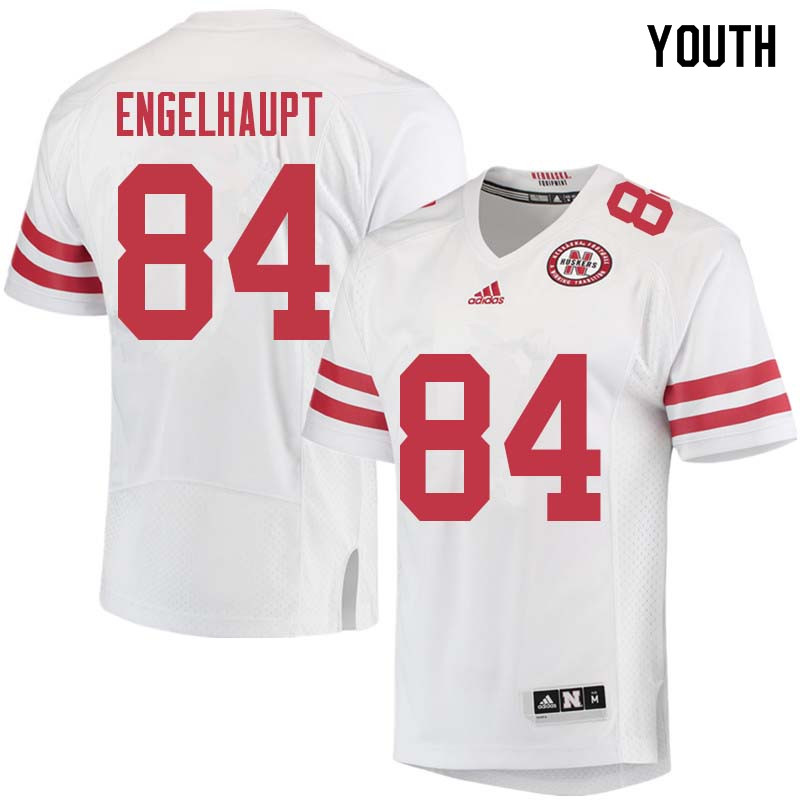 Youth #84 David Engelhaupt Nebraska Cornhuskers College Football Jerseys Sale-White - Click Image to Close